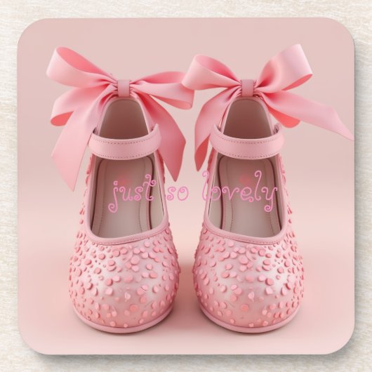 Dessous-de-verre jolies chaussures roses (Devant)