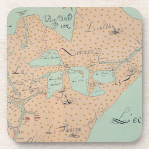 DESSOUS-DE-VERRE JOLLIET : L'AMÉRIQUE DU NORD 1674