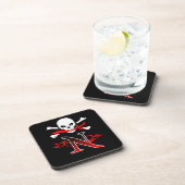 Dessous-de-verre Jolly roger N Monogramme initial (Côté Droit)