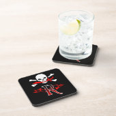 Dessous-de-verre Jolly roger R Monogramme initial (Côté Droit)