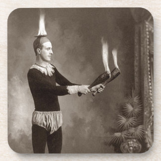 Dessous-de-verre Jongleur de feu vintage