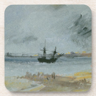 Dessous-de-verre Joseph William Turner Navire terrestre, pont