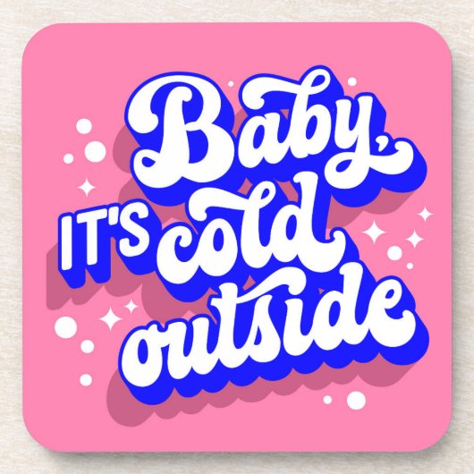 Dessous-de-verre Jouer bébé, c’est froid en hiver (Devant)