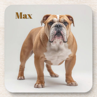 Dessous-de-verre Jouer Bulldog Personnalisé Boisson Ensemble de cou