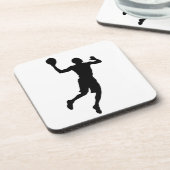 Dessous-de-verre Joueur de basket-ball Pop Art Silhouette (Côté gauche)