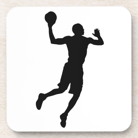 Dessous-de-verre Joueur de basket-ball Pop Art Silhouette (Devant)