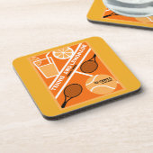 Dessous-de-verre Joueur de tennis de pelouse Art graphique (Côté gauche)