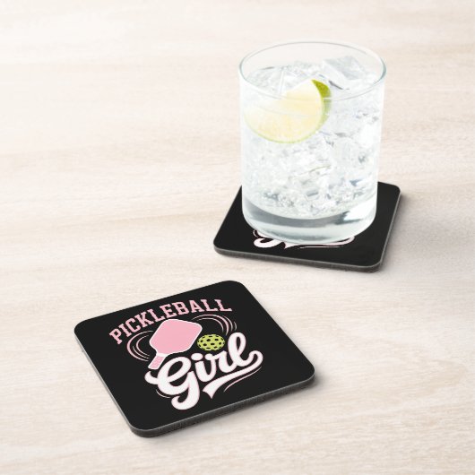 Dessous-de-verre Joueuse de pickleball fille (Côté Droit)