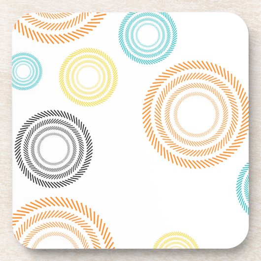 Dessous-de-verre Joueuse, tendance, cool, moderne, cercles simples (Devant)
