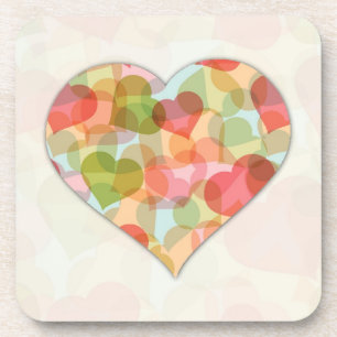 Dessous-de-verre Jour de Valentines heureux avec les coeurs colorés