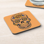 Dessous-de-verre jour du crâne mexicain des morts (Côté gauche)