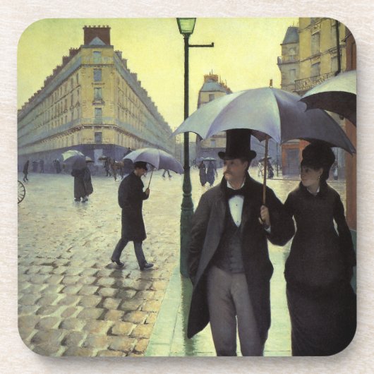 Dessous-de-verre Journée de la Pluie de Paris par Gustave Caillebot (Devant)