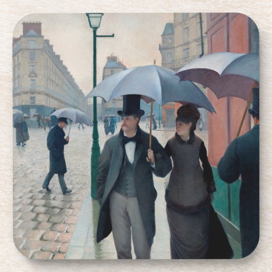 Dessous-de-verre Journée de la Pluie de Paris par Gustave Caillebot (Devant)
