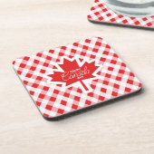 Dessous-de-verre Joyeuse fête du Canada.  (Côté gauche)