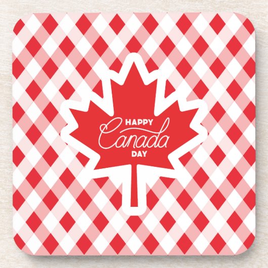 Dessous-de-verre Joyeuse fête du Canada.  (Devant)