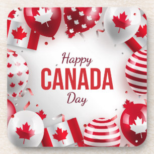 Dessous-de-verre Joyeuse fête du Canada.