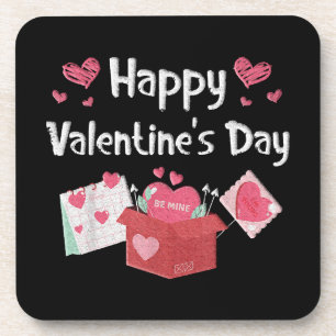 Dessous-de-verre Joyeuse Saint-Valentin Sois Mienne Cœurs Mignons