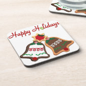 Dessous-de-verre Joyeuses Fêtes Cloches de Biscuit de Noël (Côté gauche)