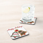 Dessous-de-verre Joyeuses Fêtes Cloches de Biscuit de Noël (Côté Droit)
