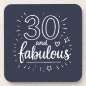 Dessous-de-verre Joyeux 30e anniversaire doodle 30 ans (Devant)