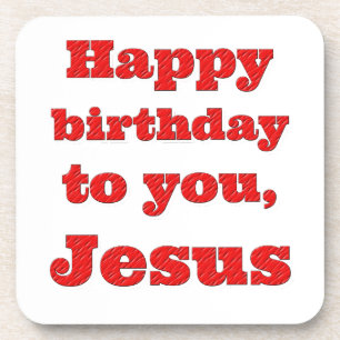 Dessous-de-verre Joyeux anniversaire à toi, Jésus, cadeau de Noël
