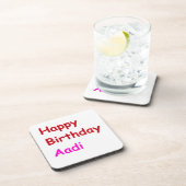 Dessous-de-verre Joyeux anniversaire Aadi (Côté Droit)