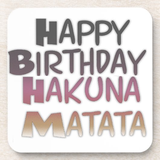 Dessous-de-verre Joyeux anniversaire de Hakuna Matata Design (Devant)