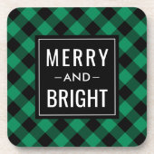 Dessous-de-verre Joyeux et brillant Buffle vert moderne plaqué (Devant)