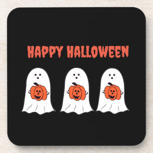 Dessous-de-verre Joyeux Fantômes d'Halloween avec Jack-o-Lanterns
