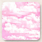 Dessous-de-verre Joyeux Fuchsia nuages roses (Devant)