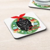Dessous-de-verre joyeux gorille de noël (Côté gauche)