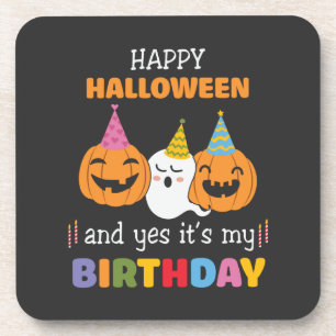 Dessous-de-verre Joyeux Halloween et oui c'est mon anniversaire