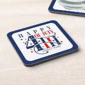 Dessous-de-verre Joyeux Jour de l'Indépendance 4 juillet (Côté gauche)