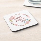 Dessous-de-verre Joyeux Joyeux Fête des Mères Fleur Wreath | DESSOU (Côté gauche)