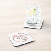 Dessous-de-verre Joyeux Joyeux Fête des Mères Fleur Wreath | DESSOU (Côté Droit)