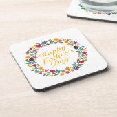 Dessous-de-verre Joyeux Joyeux Fête des Mères Fleur Wreath | DESSOU (Côté gauche)