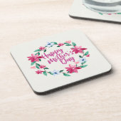 Dessous-de-verre Joyeux Joyeux Fête des Mères Fleur Wreath | DESSOU (Côté gauche)