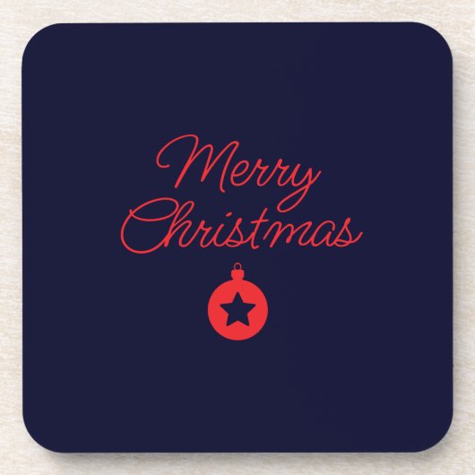 Dessous-de-verre Joyeux Noël Black Rock Bleu classique Unique (Devant)