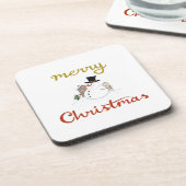 Dessous-de-verre Joyeux Noël+Design Snowman (Côté gauche)