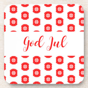 Dessous-de-verre Joyeux Noël God Jul modèle scandinave cadeau
