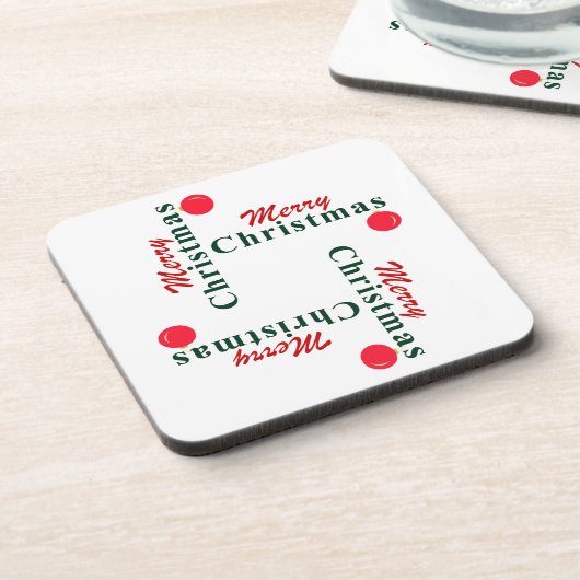 Dessous-de-verre Joyeux Noël, Hanging Ornament classique Festival (Côté gauche)