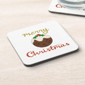 Dessous-de-verre Joyeux Noël+Pudding Design (Côté gauche)