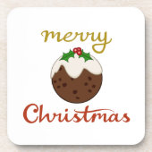 Dessous-de-verre Joyeux Noël+Pudding Design (Devant)