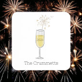 Dessous-de-verre Joyeux Nouvel An Fête Champagne Custom