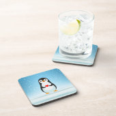 Dessous-de-verre Joyeux pingouin tenant un coeur (Côté Droit)