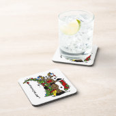 Dessous-de-verre Joyeux rennes de Noël (Côté Droit)