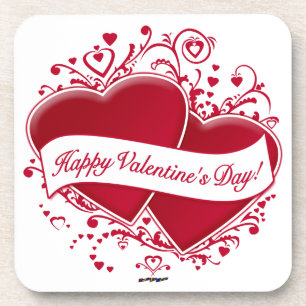 Dessous-de-verre Joyeux Valentine ! Red Hearts