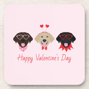Dessous-de-verre Joyeux Valentines Labrador Retriever Dogs