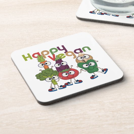 Dessous-de-verre Joyeux Vegan (Côté gauche)