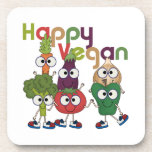 Dessous-de-verre Joyeux Vegan<br><div class="desc">Si vous êtes végétalien et que vous aimez les modèles mignons, vous allez rire de nos T-shirts, tasses, magnets, cartes, autocollants, sacs fourre-tout, porte - clés, mousepads, sweat - shirts à capuche, gardiens et autres vêtements végétaliens avec des légumes stupides aux grands yeux, y compris une carotte, un brocoli, un...</div>